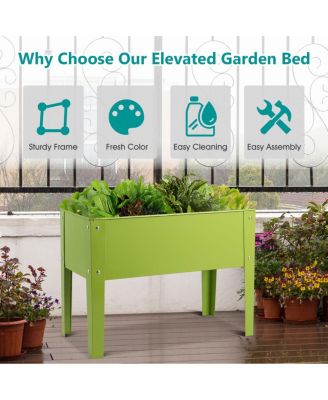 24'' x12'' Outdoor Elevated Garden Plant Stand Raised Tall Flower Bed Box