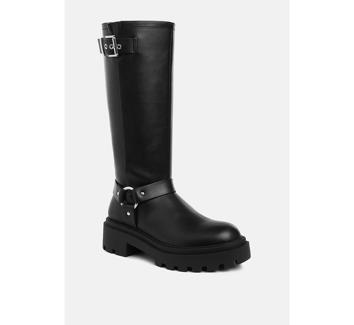 London Rag Taimen Harnes Detail Long Boots