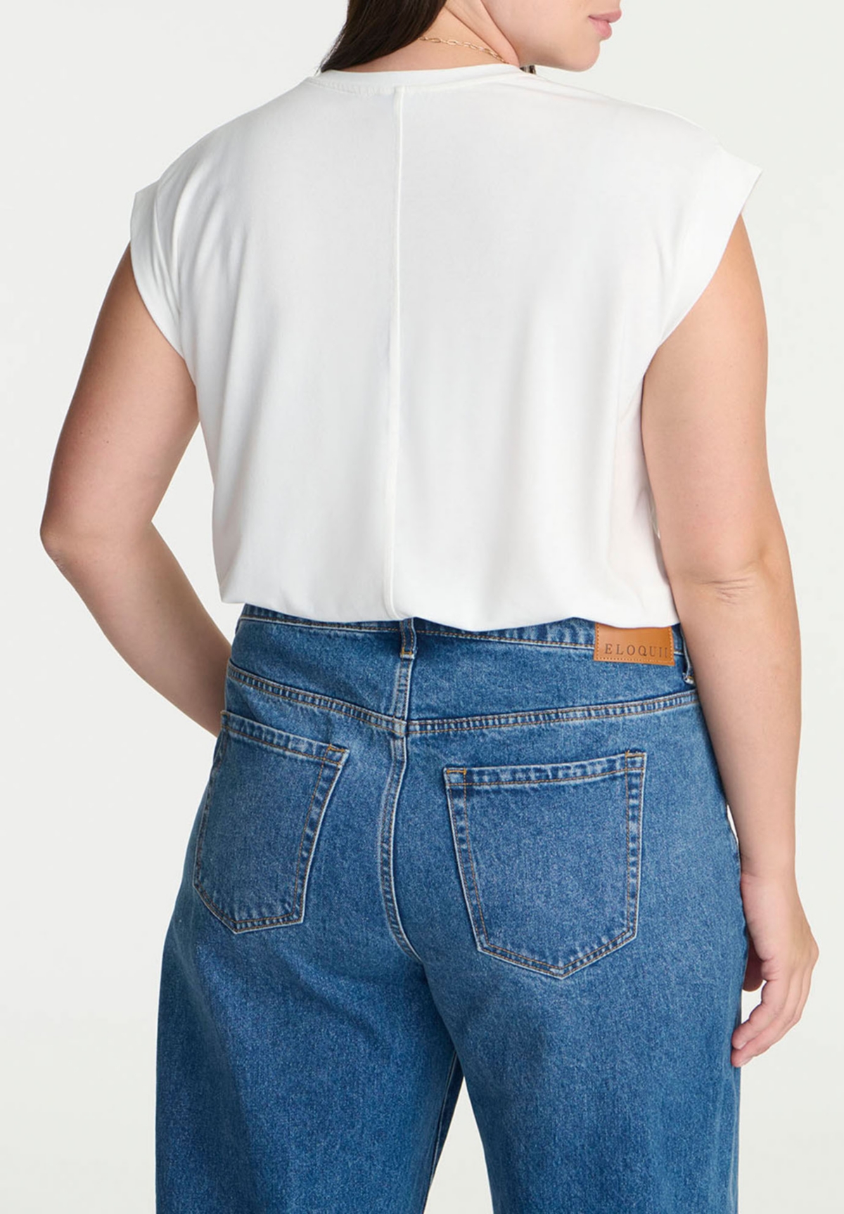 Eloquii Plus Size Elements Jersey Knit T Shirt Short Sleeve