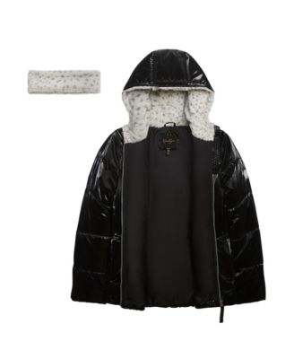 Girls 7-16 Reflective Shine Fashion Puffer Jacket
