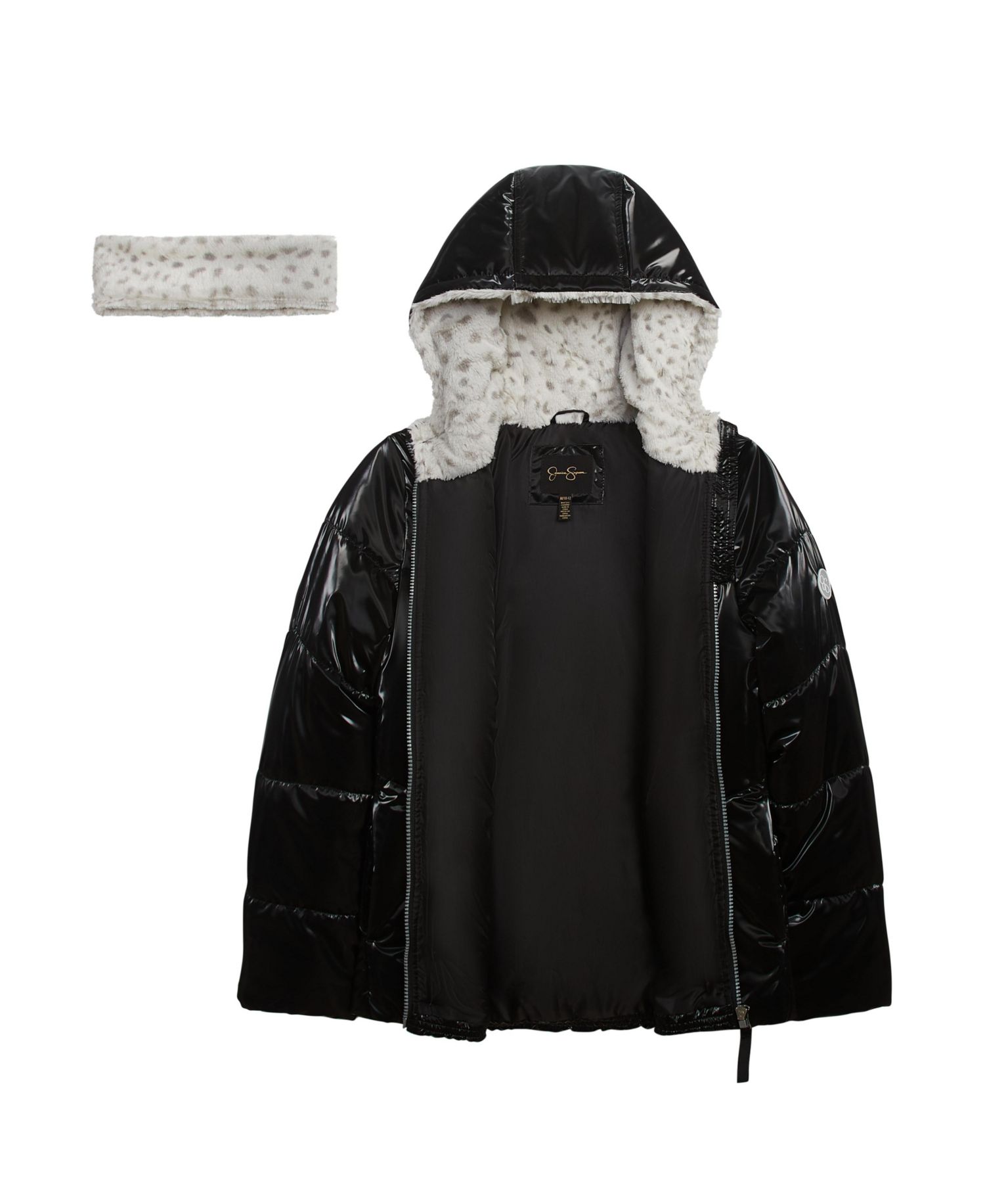 Girls 7-16 Reflective Shine Fashion Puffer Jacket
