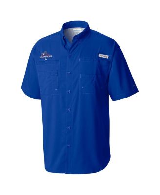 Men's Royal Los Angeles Dodgers 2024 World Series Champions Tamiami Short Sleeve Button-Down Shirt