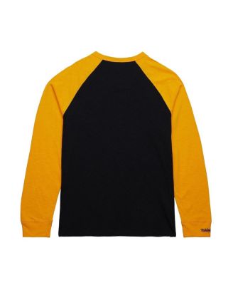 Men's Black/Gold Boston Bruins Legendary Slub Raglan Long Sleeve T-Shirt