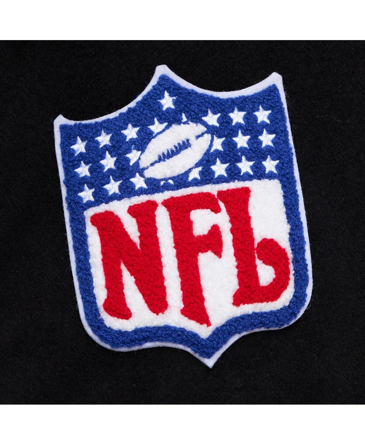 Mitchell & Ness Men's Black Kansas City Chiefs Blackout Collection Vintage Logo Full-Snap Varsity Jacket