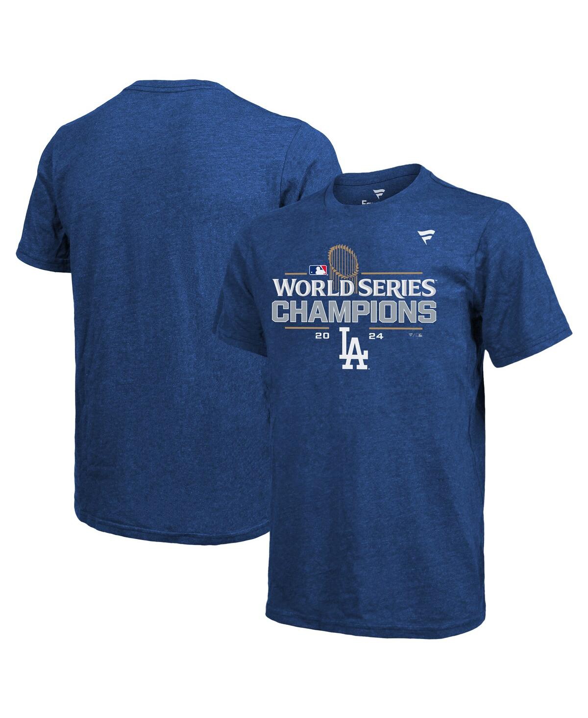 Fanatics Men's Royal Los Angeles Dodgers 2024 World Series Champions Locker Room Jersey Tri-blend T-shirt In Royal