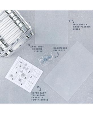 6.5"x10.38" 2-Tier Pull-Out Spice and Can Cabinet Organizer