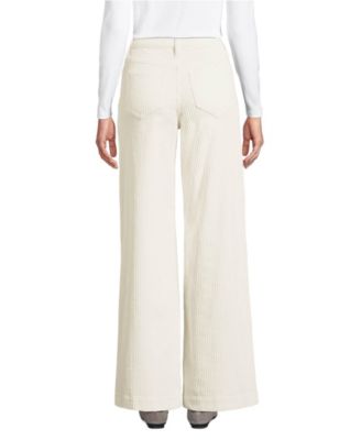 Women's Petite High Rise Wide Leg Corduroy Pants