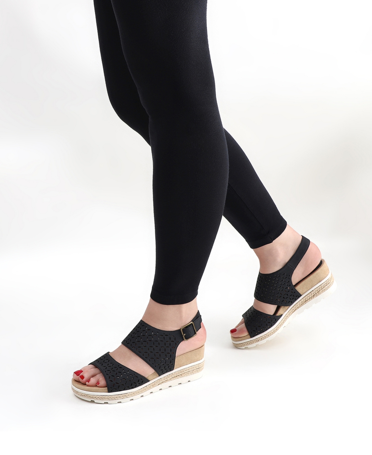 Bella Vita Women's Inaya Wedge Sandals In Black