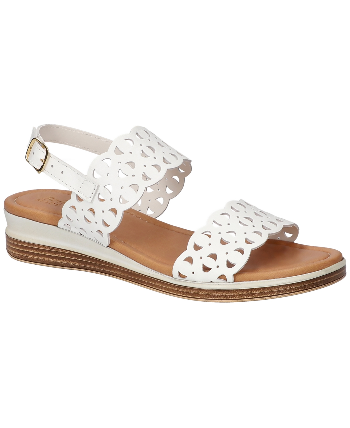 Bella Vita Women's Zoe-italy Wedge Sandals In White Leather