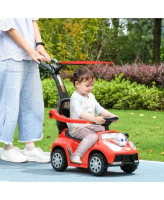 3 in 1 Push Car, Sliding Car with Removable Handle, Music, Horn,