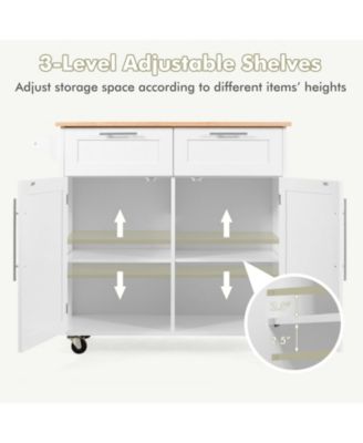 Heavy-Duty Rolling with Towel Holder, Drawer Kitchen Cart