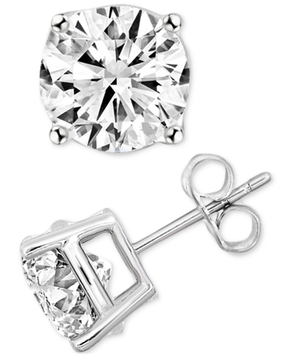Macy's Igi Certified Diamond Stud Earrings (4 Ct. T.w.) In 14k White Gold In White Gold