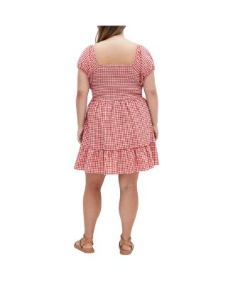Plus Size Cute Gingham Dress