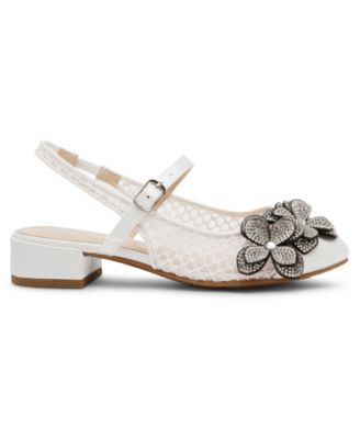 Little and Big Girls Sofya Mesh Flats with Flowers