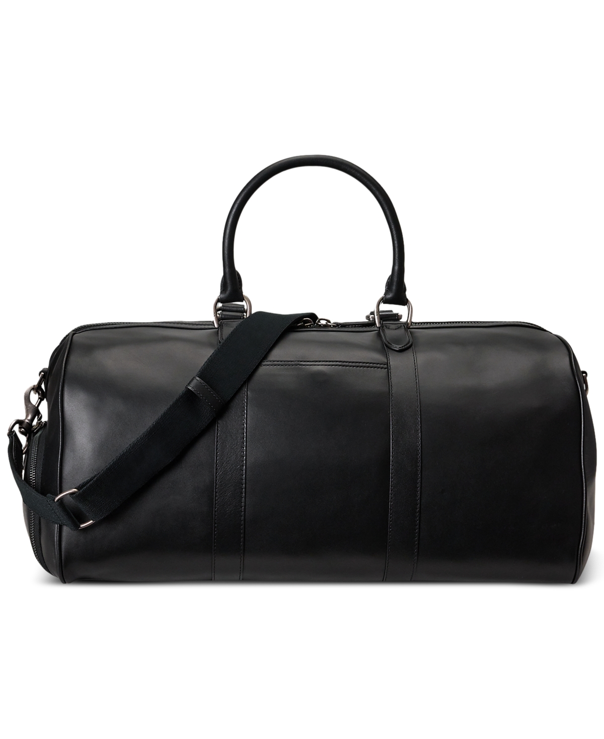 Polo Ralph Lauren Men's Smooth Leather Duffel In Black