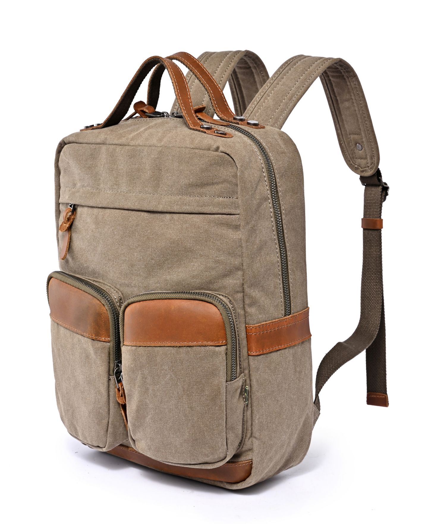 Рюкзак TSD BRAND Foothill Ranch Medium Canvas, цвет: Оливковый — фото 5