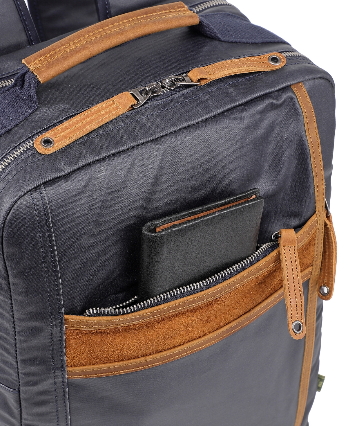 Tsd Brand Madrone Coated Canvas Large Backpack In Navy