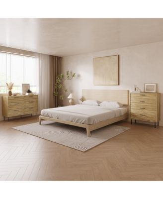 Mid-Century Modern Wave 4-Drawer 31.5-Inch Wide Accent Chest