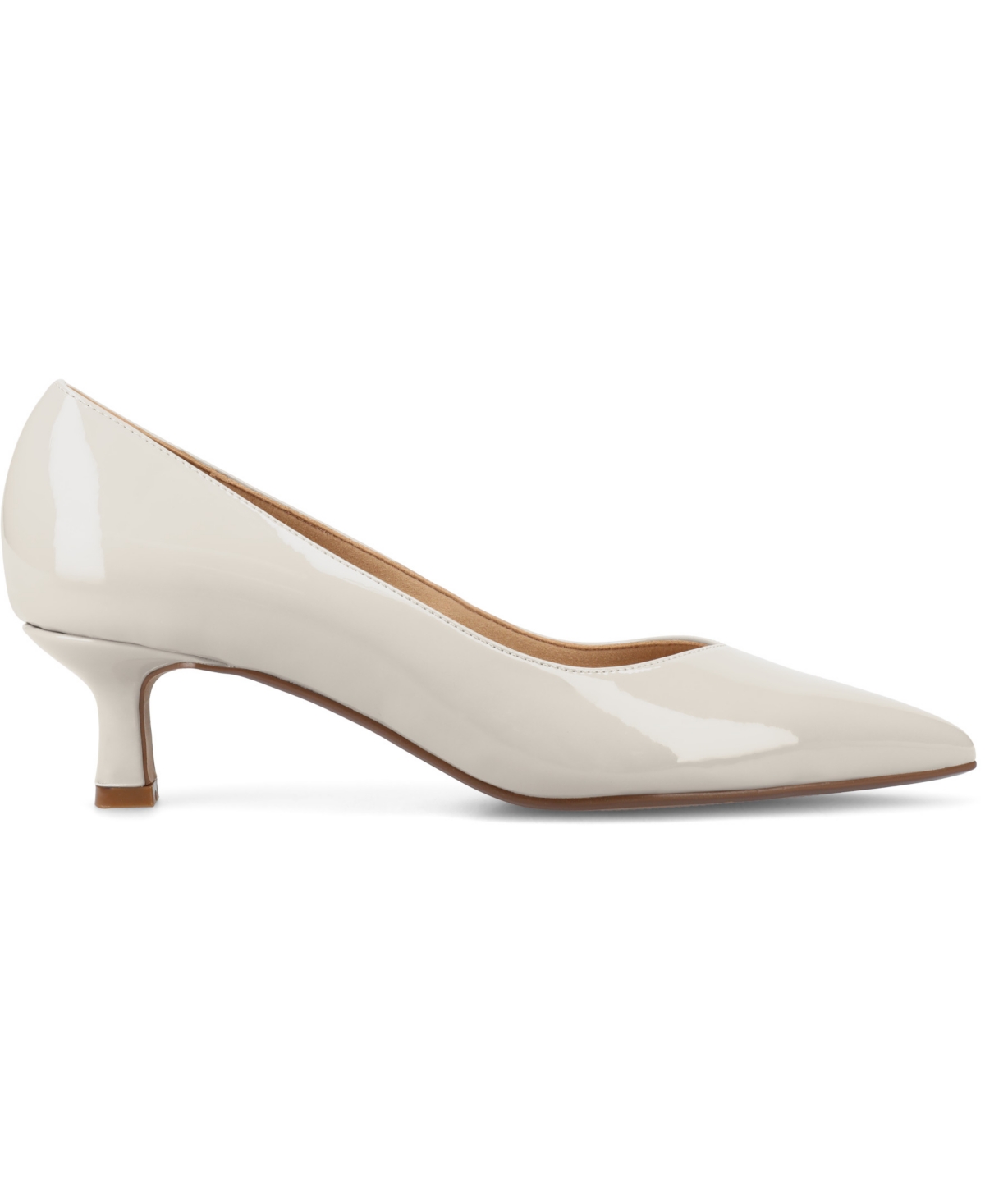 Journee Collection Celica Pointed Toe Pump In Bone Patent