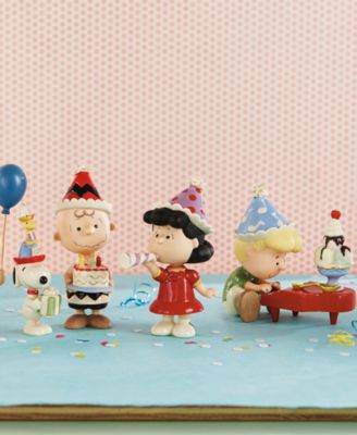 スヌーピー レノックス バースデー Lenox Peanuts 6 Pc. Birthday Party Porcelain Figurine Set