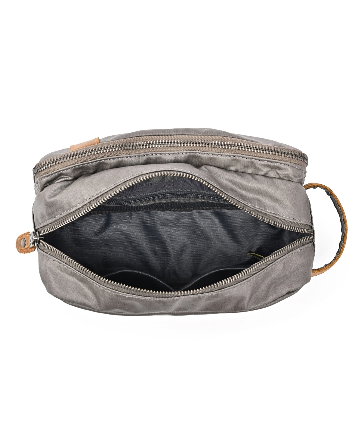 Tsd Brand Urban Light Zip Top Toiletry Bag In Gray