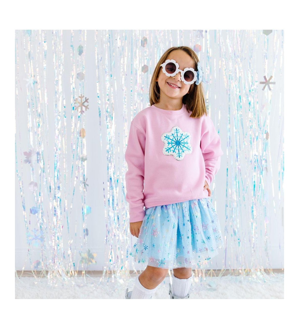 Sweet Wink Little and Big Girls Snow Princess Iridescent Tutu Skirt