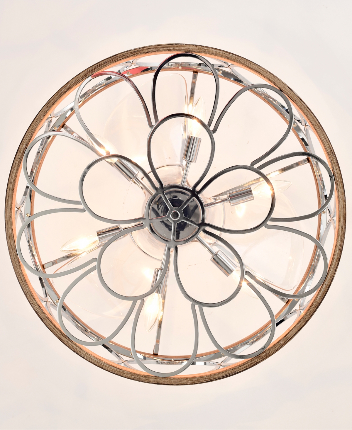 Home Accessories 24.4" Ofelia Indoor Ceiling Fan With Light Kit And Remote In Silver And Brown