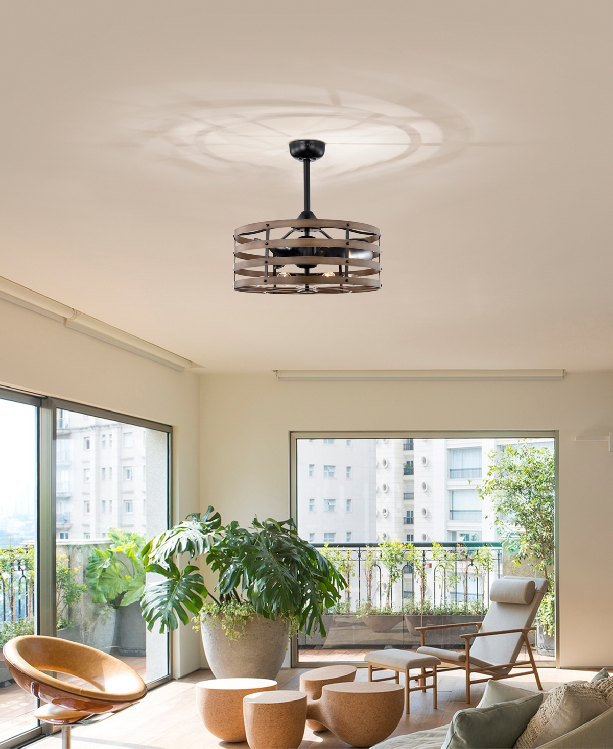 Home Accessories 24.6" Alaina Indoor Ceiling Fan With Light Kit And Remote In Black And Brown