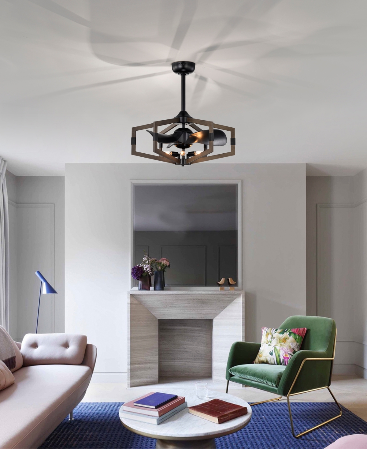 Home Accessories 26" Nicklas Indoor Ceiling Fan With Light Kit And Remote In Black