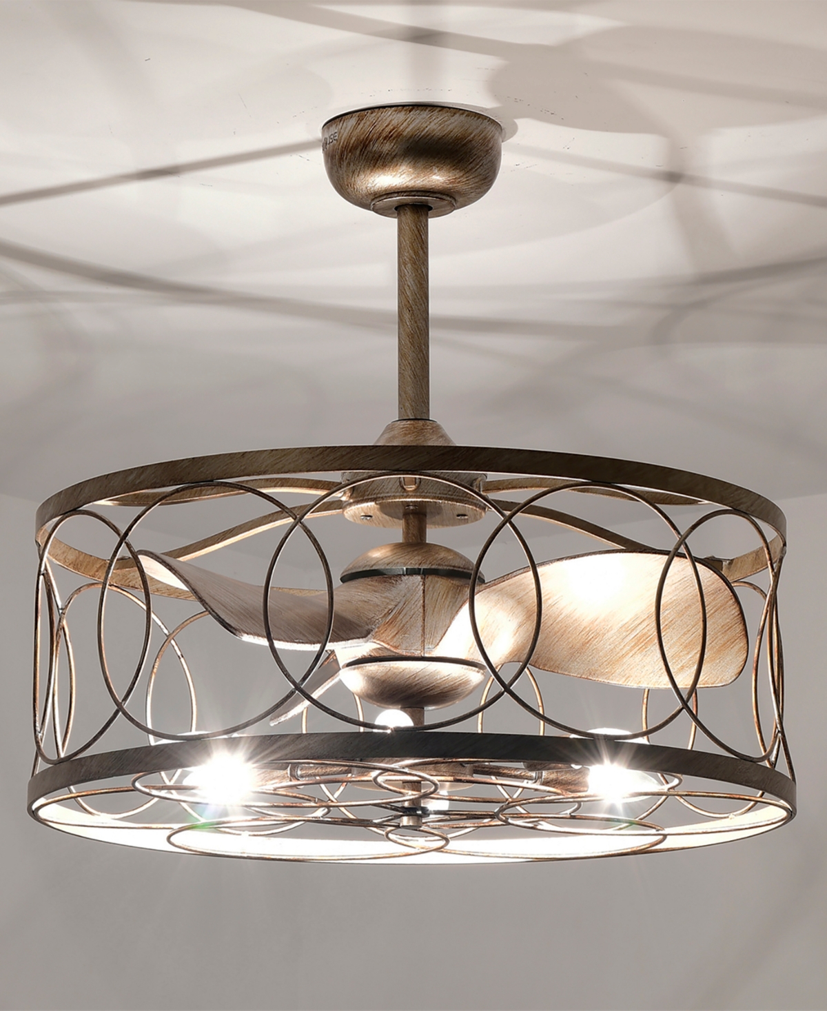 Home Accessories 25" Aglae 6-light Indoor Ceiling Fan With Light Kit And Remote In Antique Silver