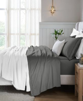 Luxurious 650-TC Egyptian Cotton 3 Piece Solid Deep Pocket Sheet Set, Twin