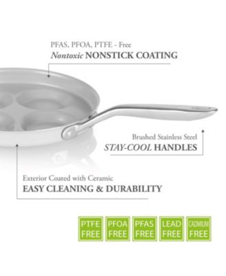 Ceramic Nonstick 10" 4-Cup Egg Frying Pan