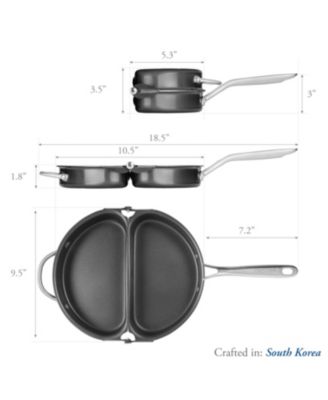 2-Sided Nonstick, PFOA-Free, Heavy-Gauge Aluminum Frittata & Omelette Pan
