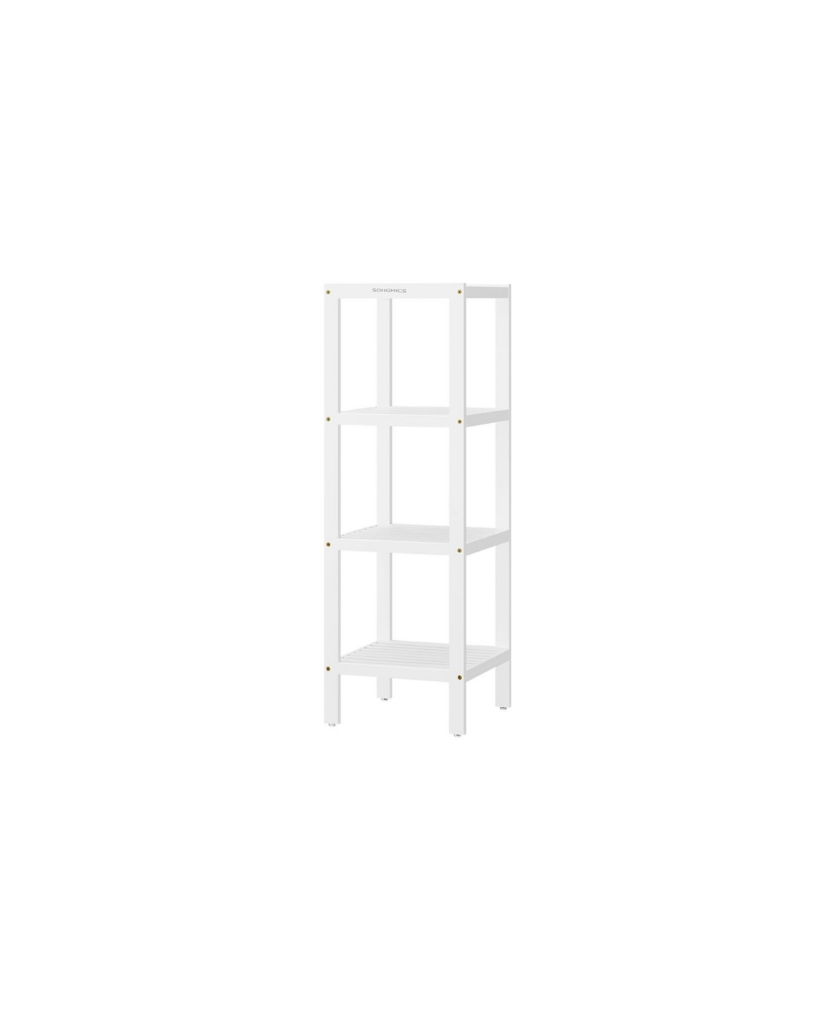 4-Tier Multifunctional Bathroom Shelf Stand Storage Rack for Organized Shelving - White