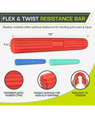 Flex and Twist Therapy Bars, 10 - 20 Lbs, (Set of 3)