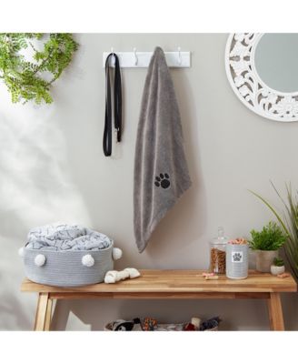 Pet Microfiber Towel Embroidered Paw Print 41x23.5-inch