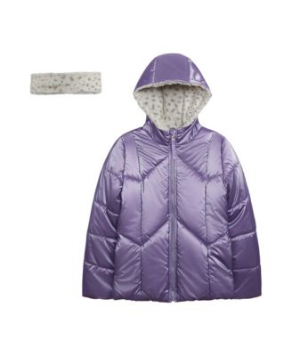 Toddler Girls Reflective Shine Fashion Puffer Jacket