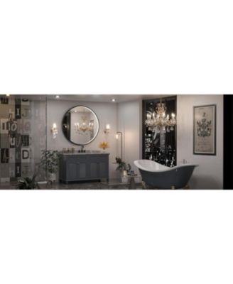 Round 3 Color Adjustable LED Metal Framed Wall Mirror with Anti-fog