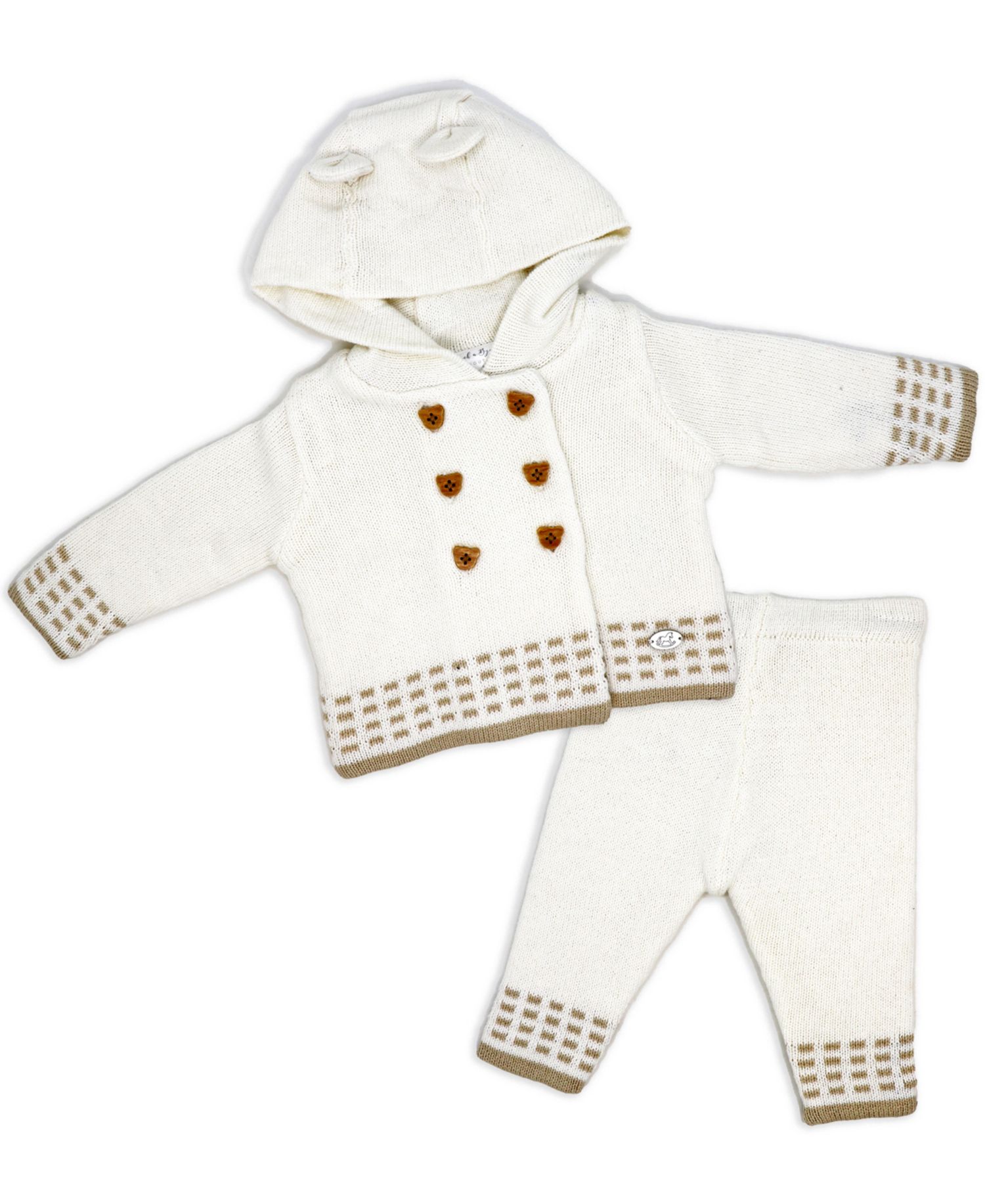 Baby Boys and Girls Jacket and Trouser Knitted, 2-Piece Set