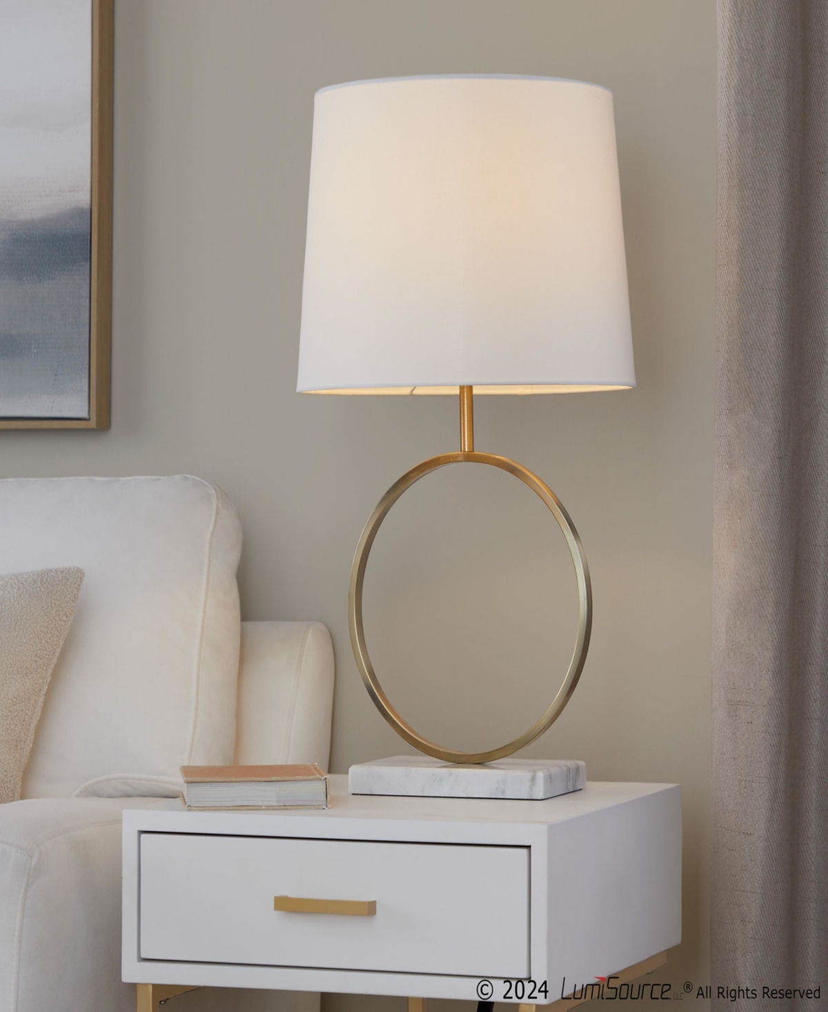 Lumisource Moon 26" Contemporary Table Lamp In Gold