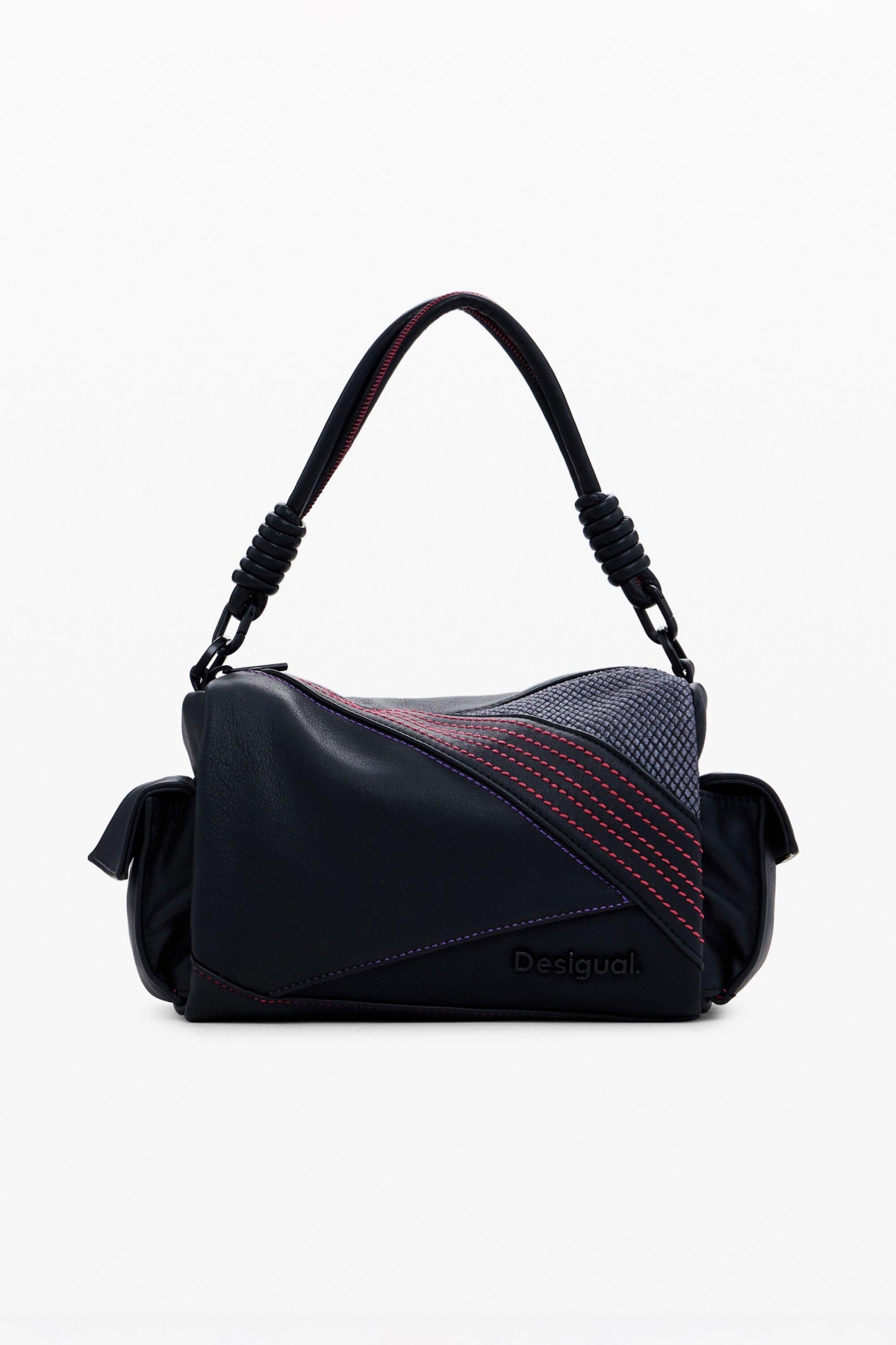 Women's Bowling bag with leather effect - Multi
