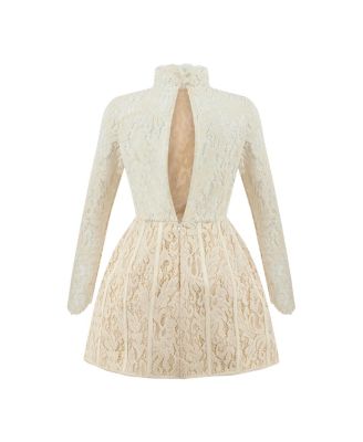 Women's Lace Long Sleeve Minidress