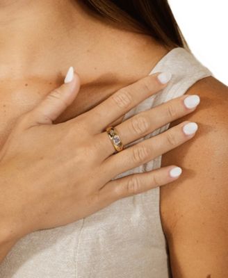 Soren Oval Cubic Zirconia Statement Ring