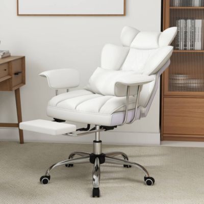 Office Desk Chair Big and Tall Executive Office Chair with Footrest Lumbar Support