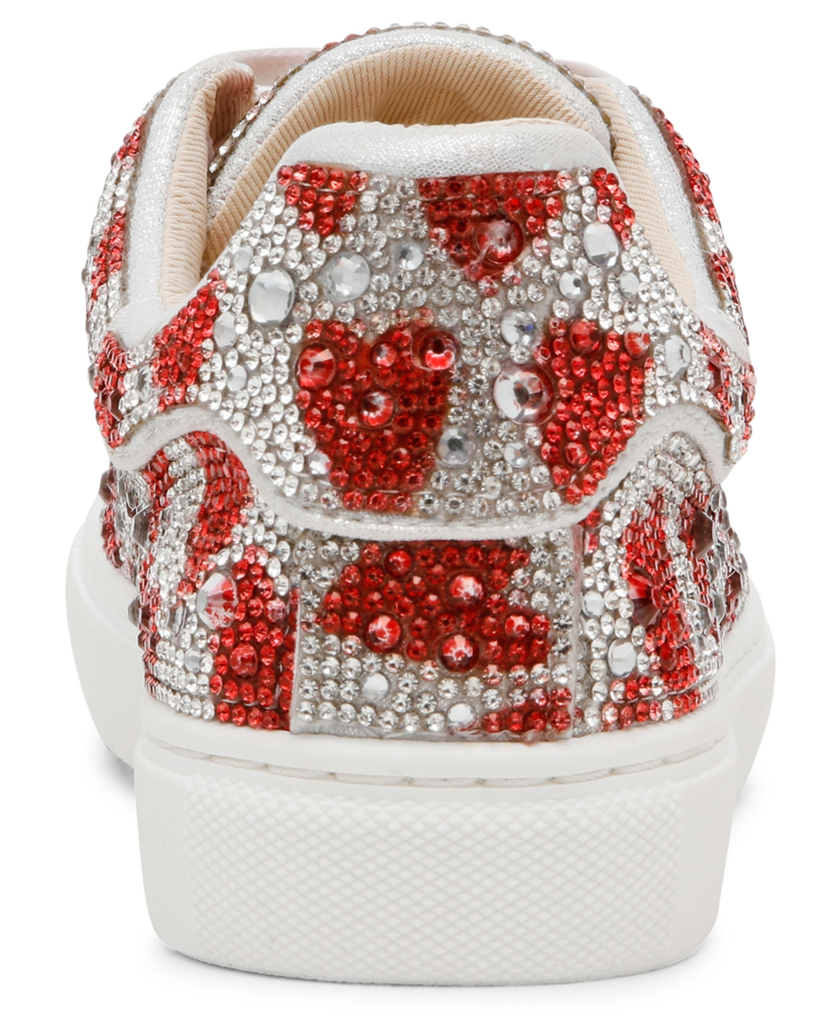 Betsey Johnson Little Girls Sidny Rhinestone Sneakers In Heart