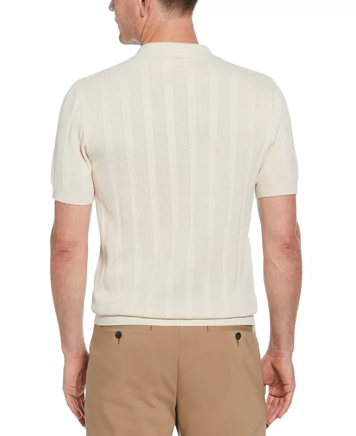 Men's Johnny Collar Stripe Polo Sweater - thumbnail 6