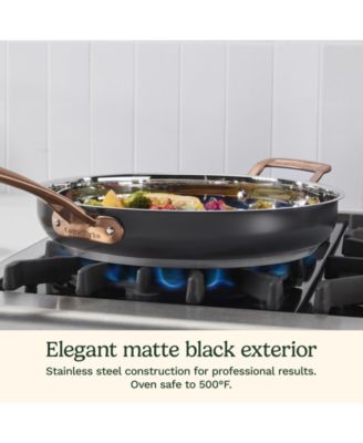 Matte Black Elegance Stainless Steel 12" Skillet