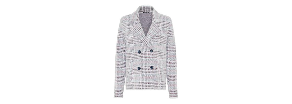 Olsen Women's Plaid Caban Sweater Jacket