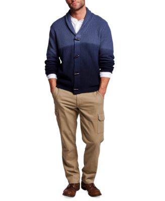 Mens Henley Shirt Cargo Pants Cardigan Sweater