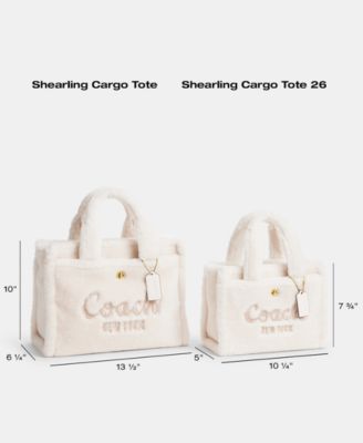 COACH Shearling Cargo Medium Tote Bag 